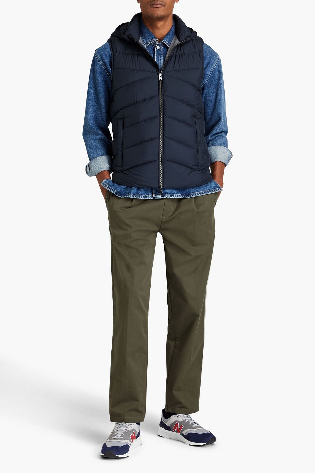 WOOLRICH Quilted shell hooded vest