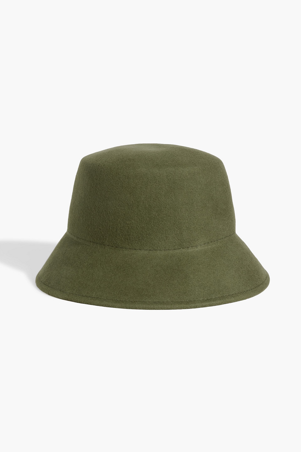 Eugenia Kim Jonah Wool-felt Bucket Hat In Army Green