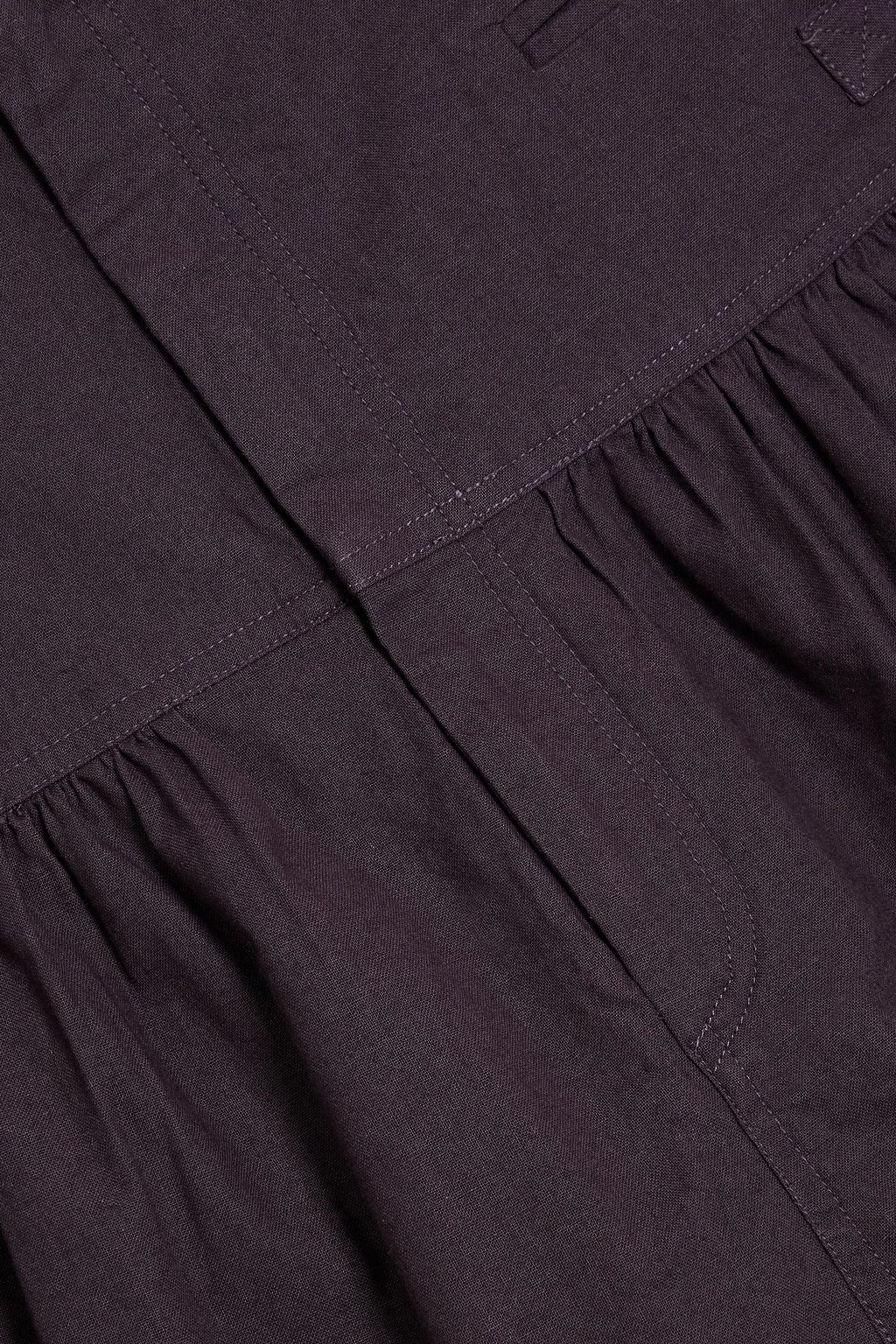 MARANT ÉTOILE Omalia bow-detailed cotton-canvas mini skirt