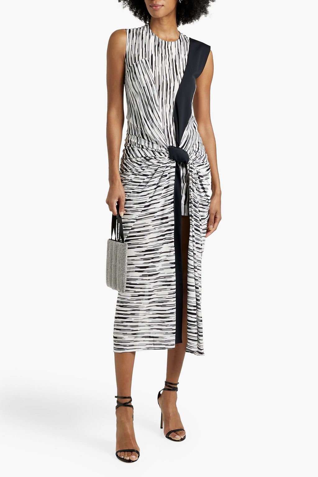MISSONI Knotted crochet-knit midi dress
