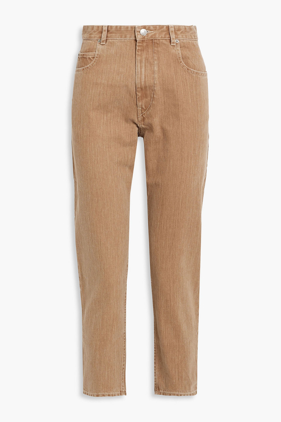 Isabel Marant Étoile Cropped High-rise Skinny Jeans In Camel