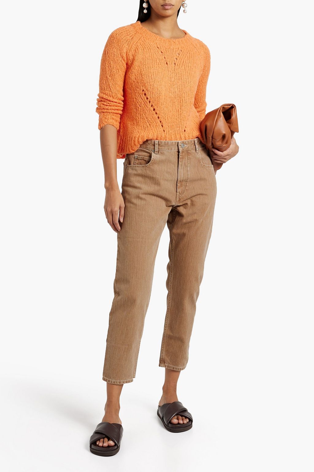 MARANT ÉTOILE Nea cropped high-rise slim-leg jeans