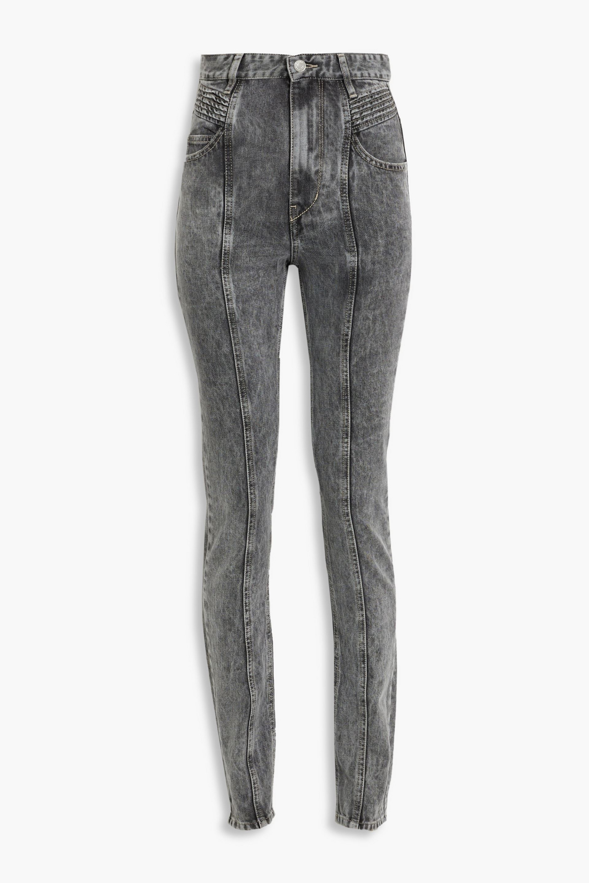 Marant Étoile Acid-wash high-rise skinny jeans