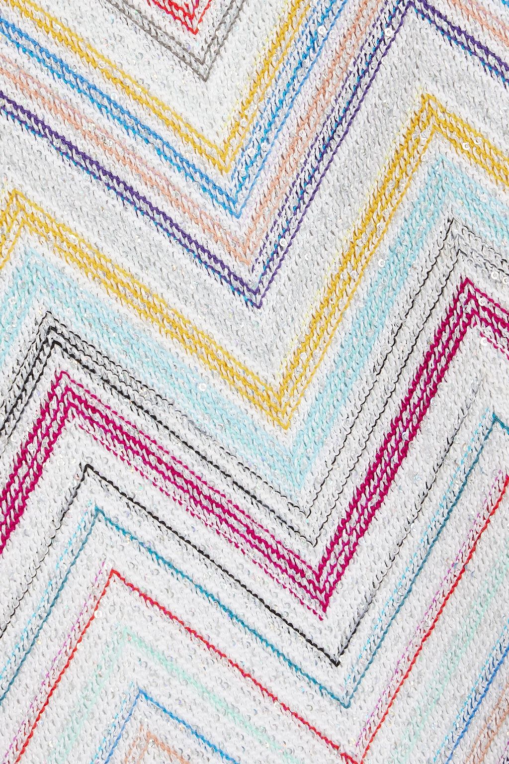 MISSONI 시퀸 장식 크로셰 니트 미디 드레스