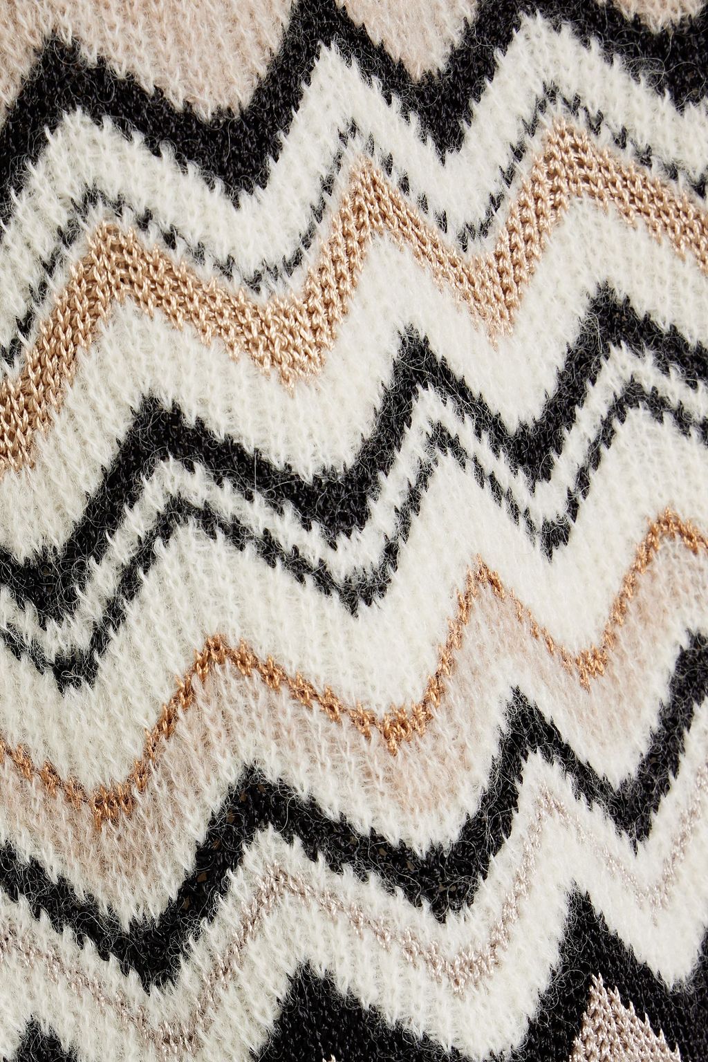 MISSONI Crochet-knit turtleneck mini dress