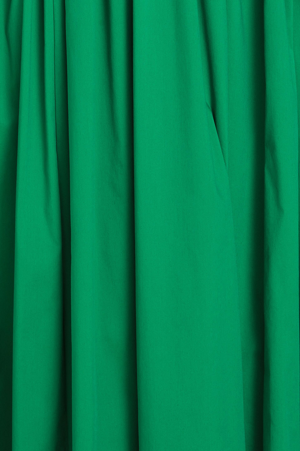 Diane Von Furstenberg Gillian Cotton-blend Poplin Midi Dress In Green