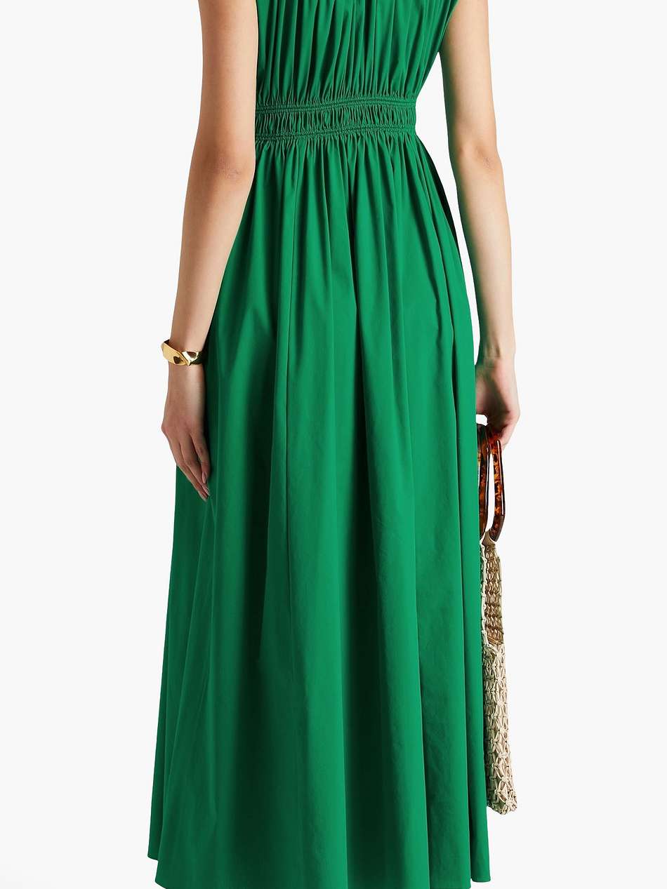 gillian cotton-blend poplin midi dress
