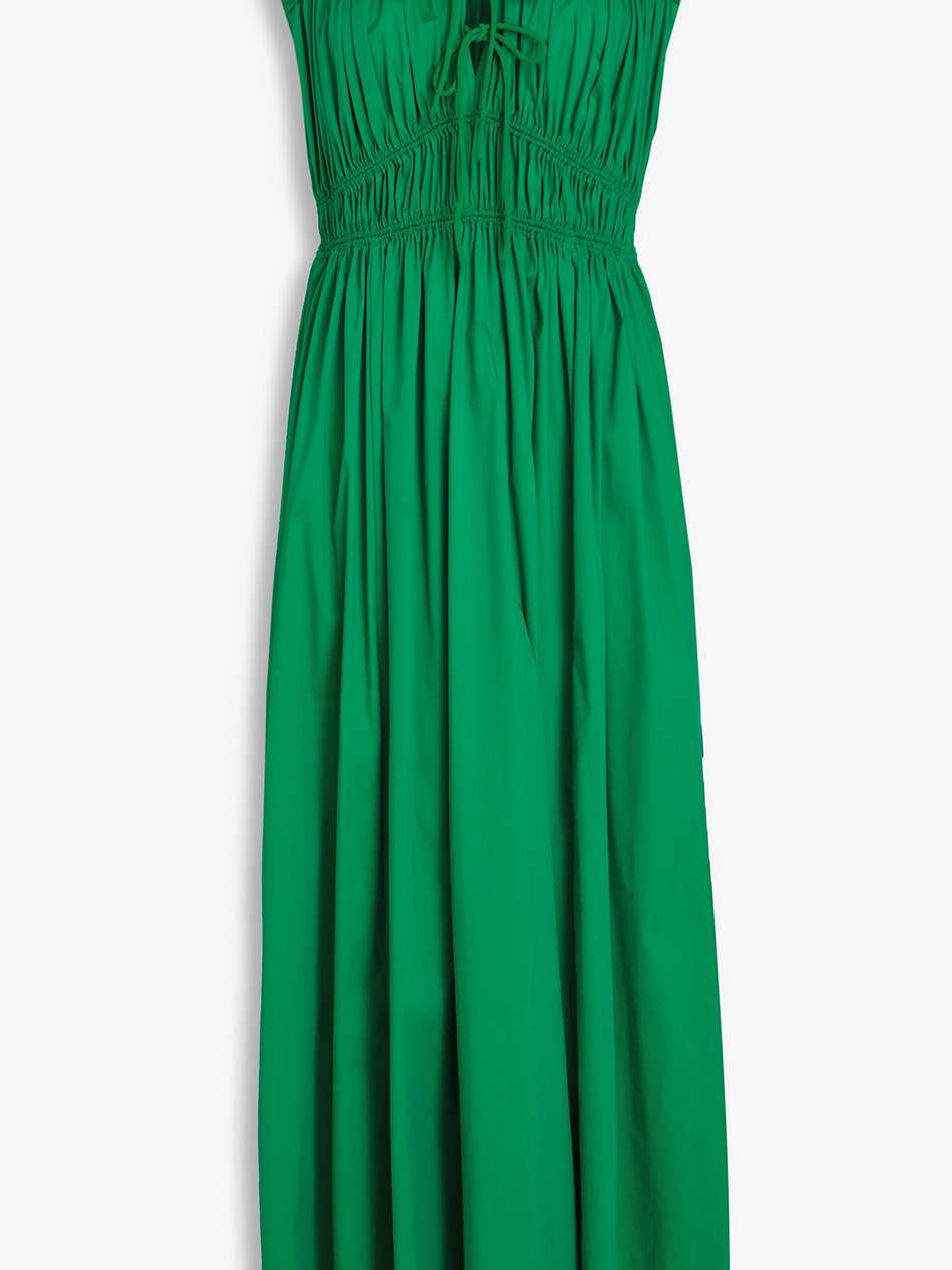 gillian cotton-blend poplin midi dress