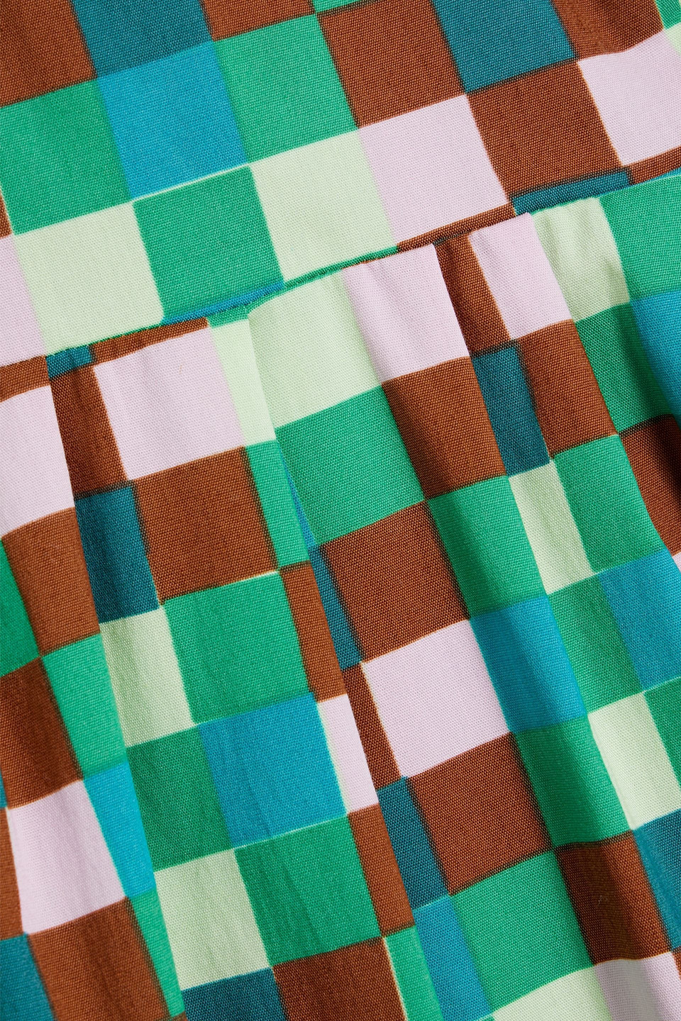 Diane Von Furstenberg Damon Belted Checked Cotton-blend Poplin Midi Dress In Jade