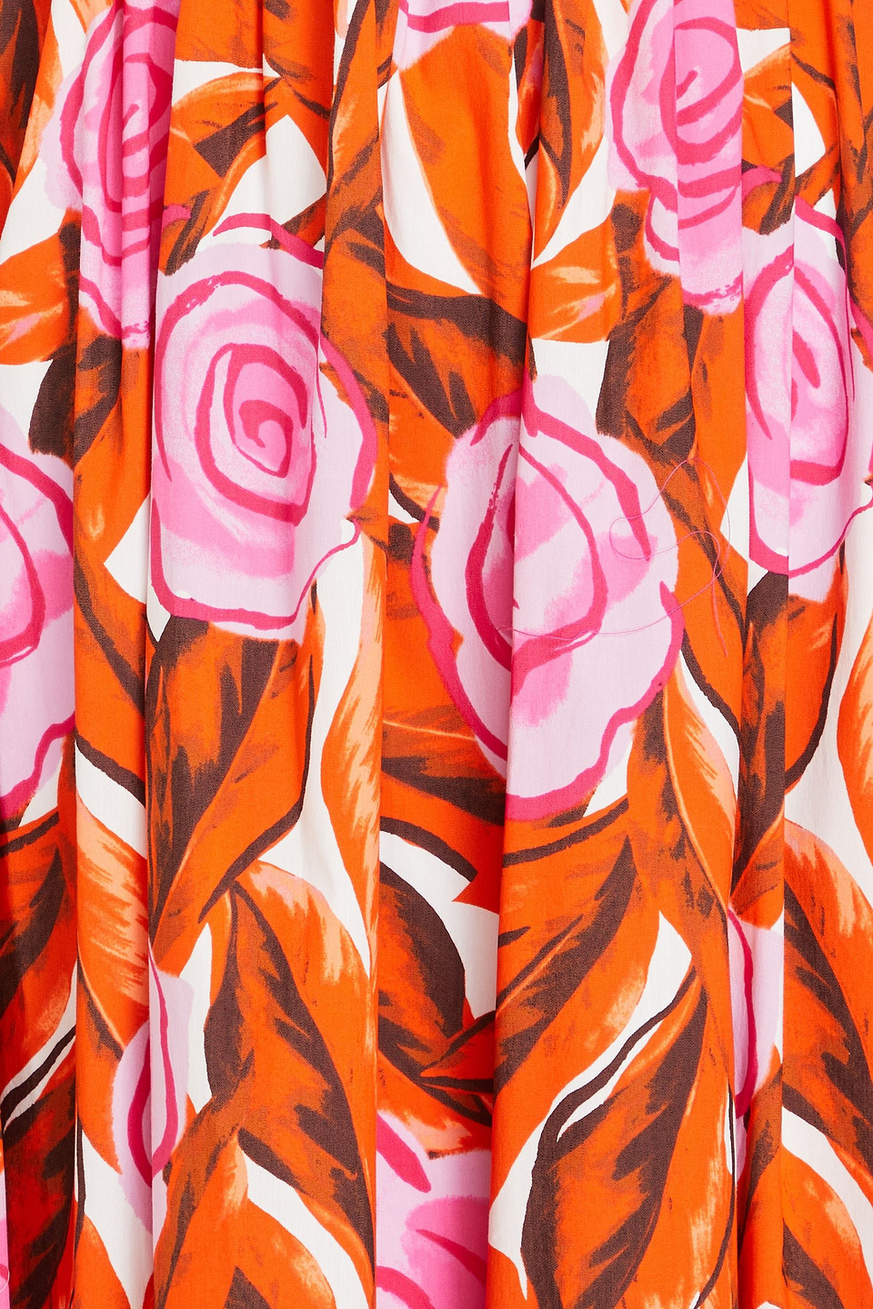 Diane Von Furstenberg Artie Cotton-blend Midi Dress In Tomato Red