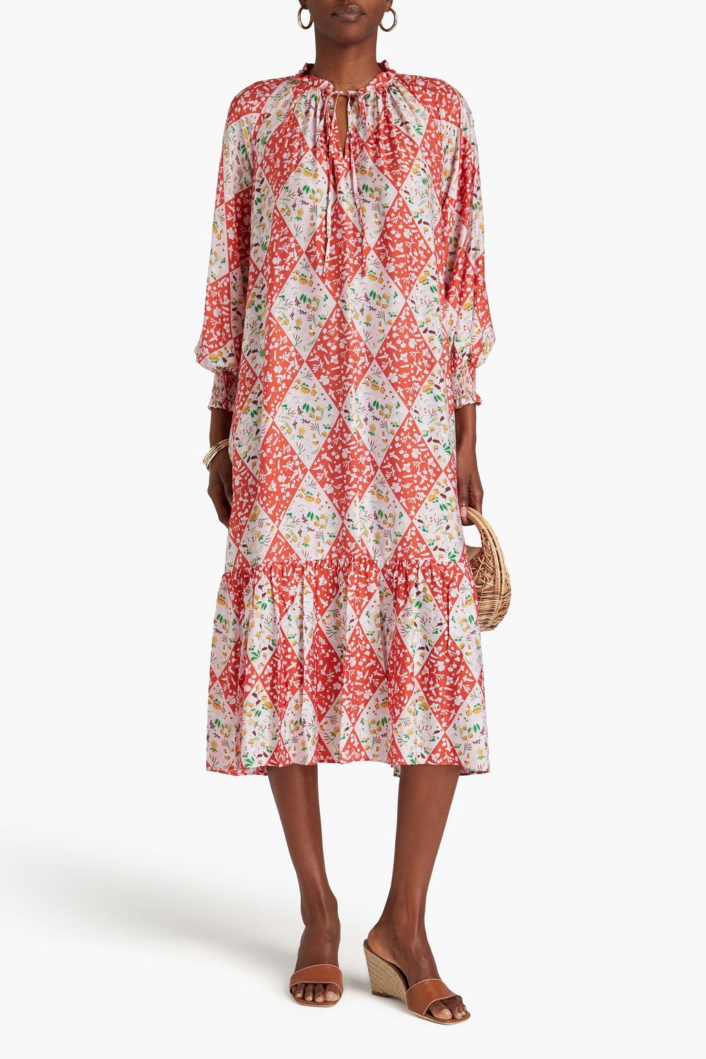DIANE VON FURSTENBERG Fortina printed voile midi dress