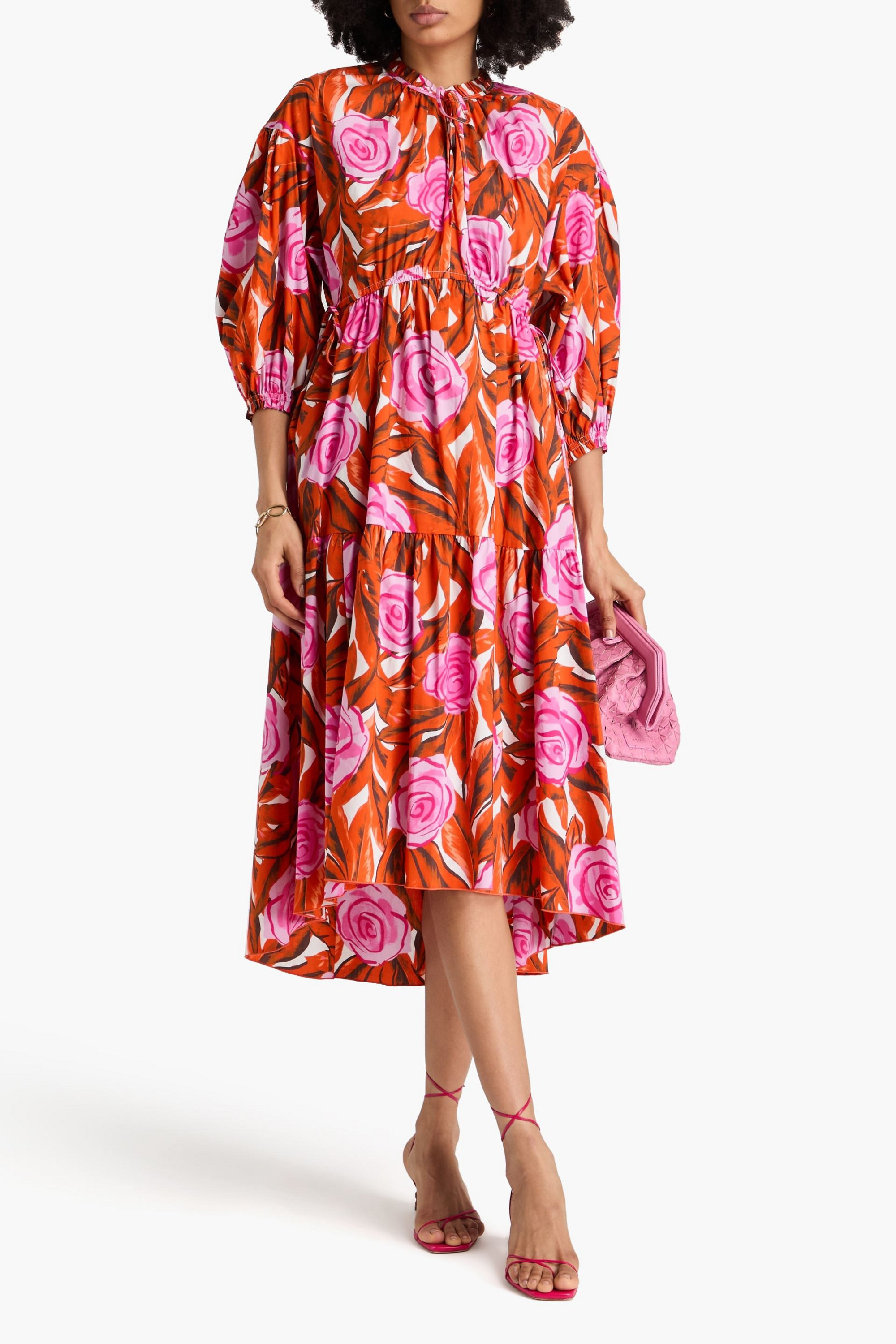 Diane von Furstenberg Artie floral-print cotton-blend poplin midi dress