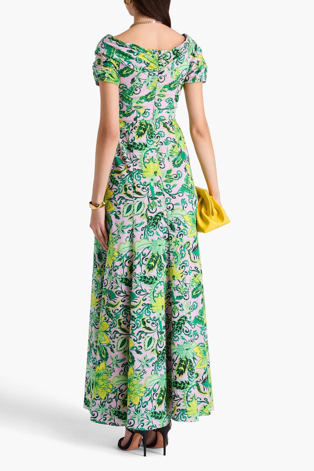 DIANE VON FURSTENBERG Laurie floral-print cotton-blend poplin maxi dress