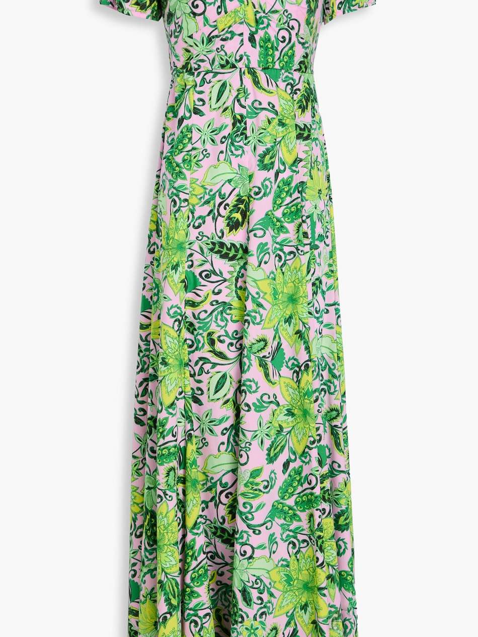 laurie floral-print cotton-blend poplin maxi dress