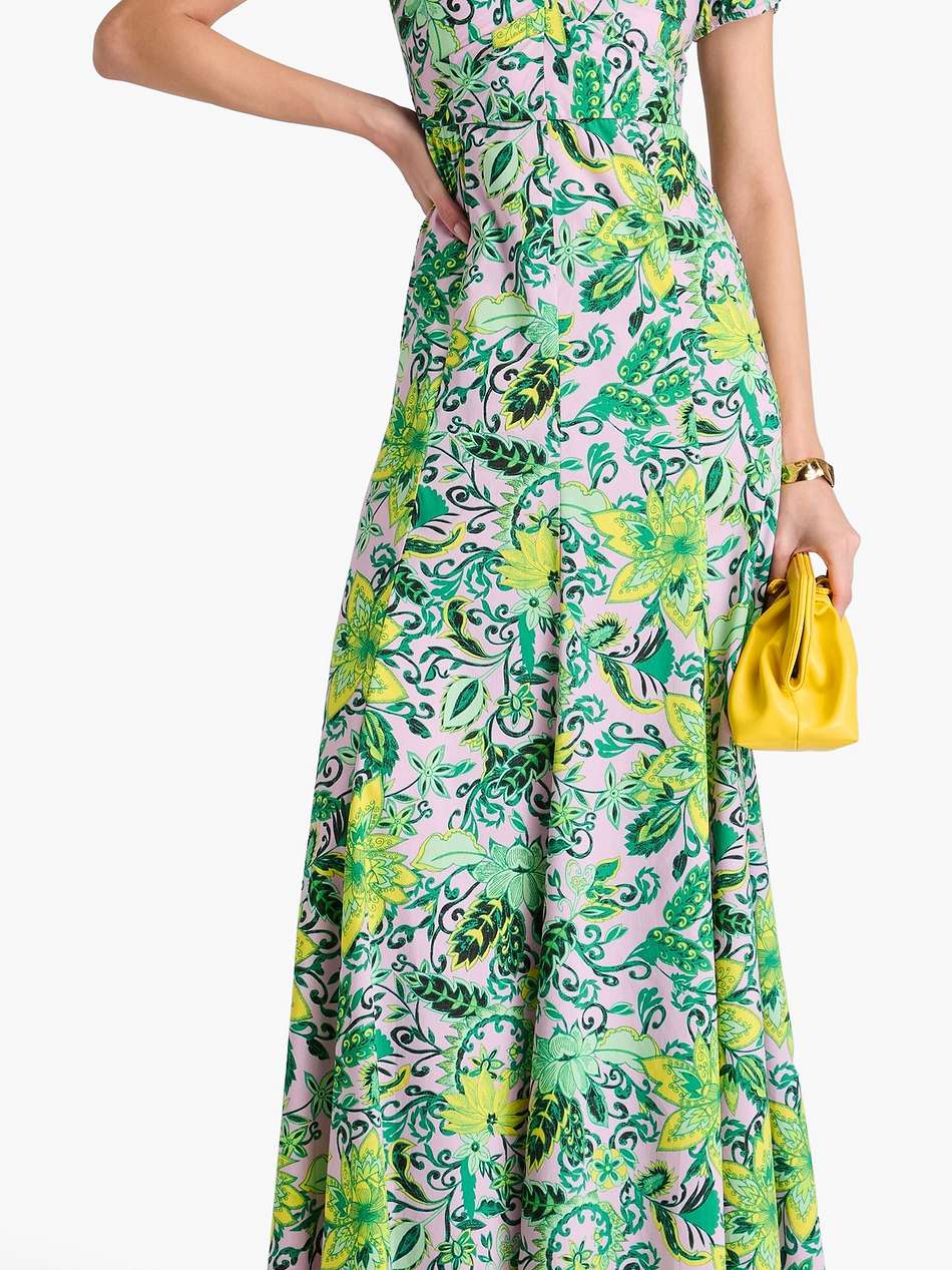 laurie floral-print cotton-blend poplin maxi dress