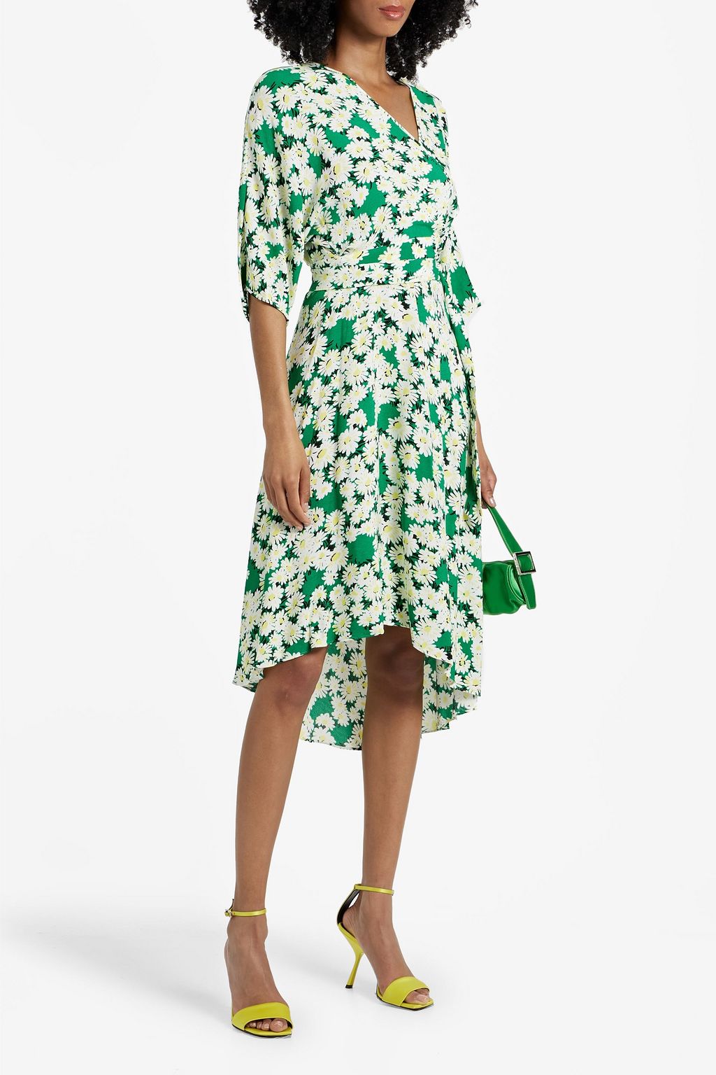 DIANE VON FURSTENBERG Eloise wrap-effect floral-print crepe midi dress