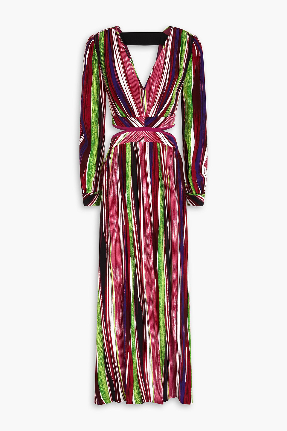 Diane von Furstenberg - Jenifer cutout printed crepe maxi dress - Purple - S