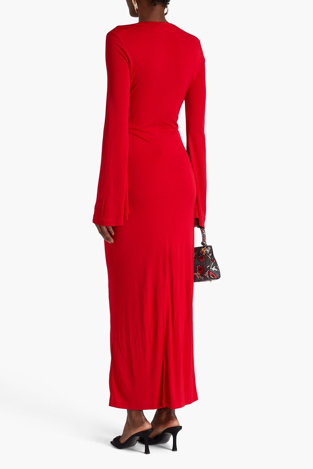 DIANE VON FURSTENBERG 매듭 디테일 저지 맥시 드레스