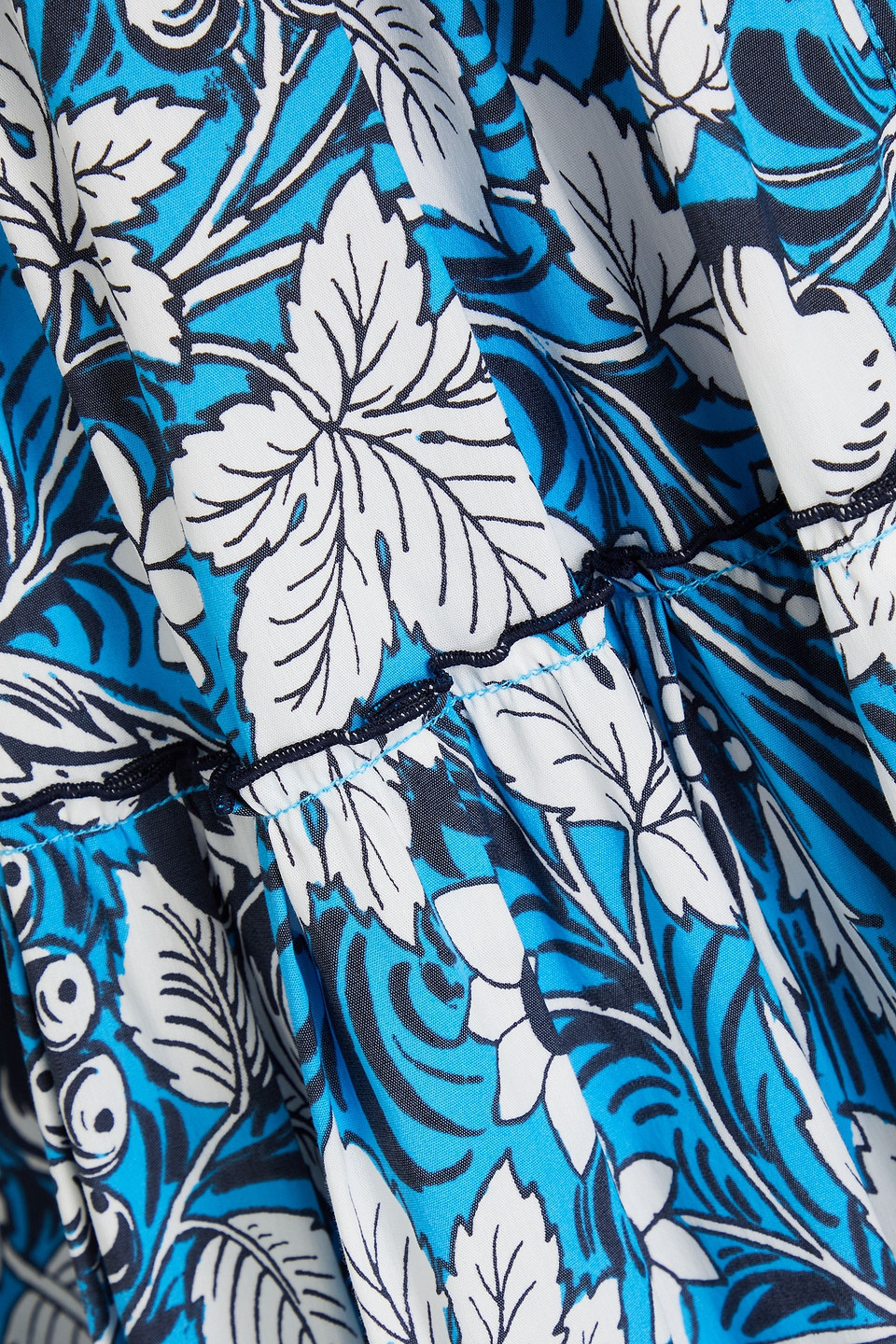 Diane Von Furstenberg Queena Tie Belt Stretch Cotton Midi Dress In Azure