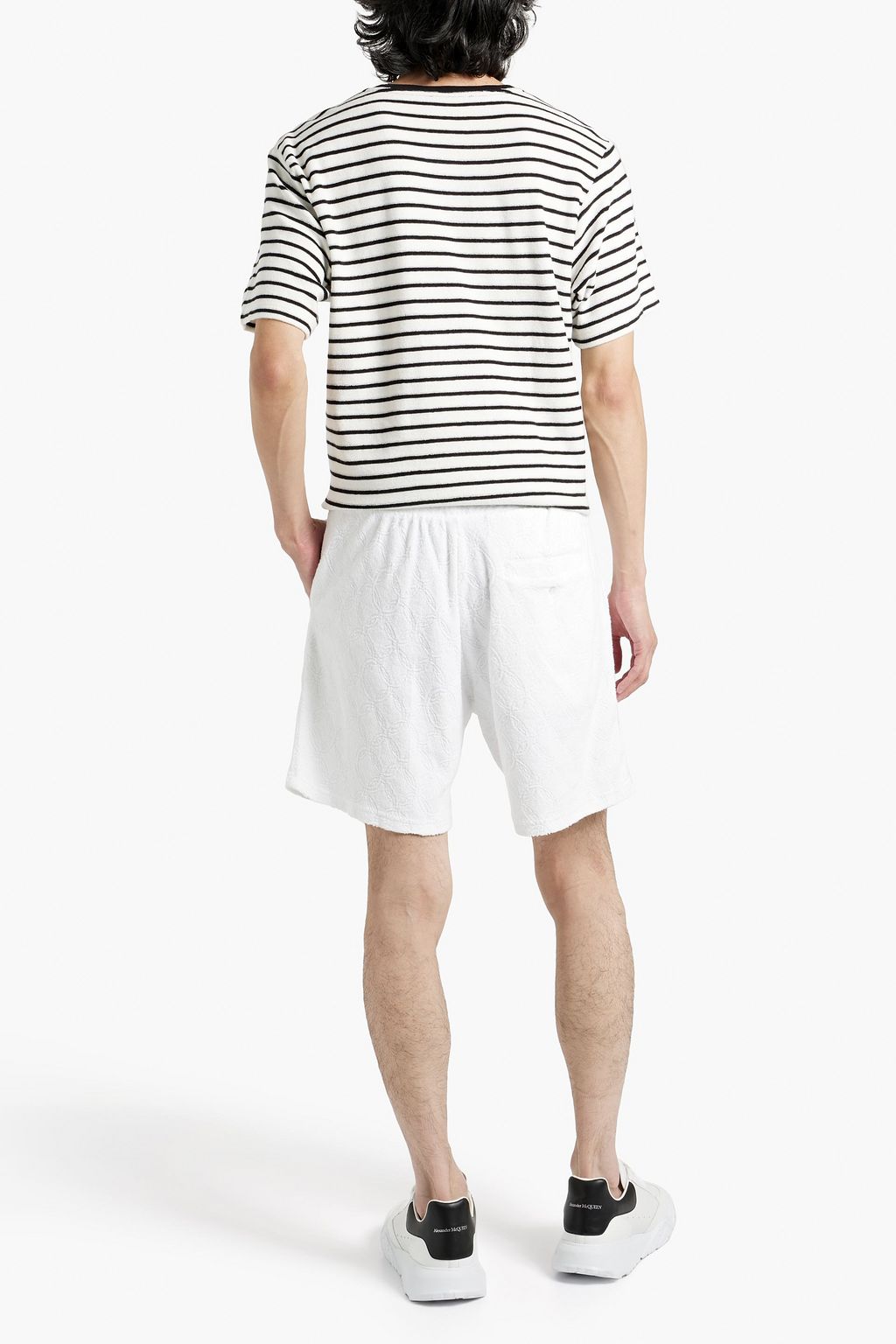 FRESCOBOL CARIOCA Striped cotton-terry T-shirt