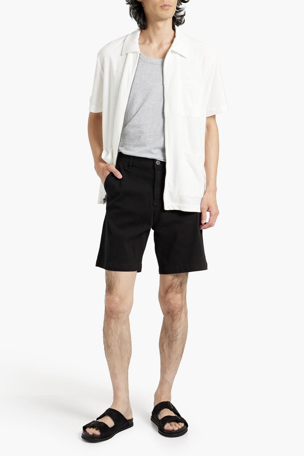 ONIA Cotton-blend twill shorts