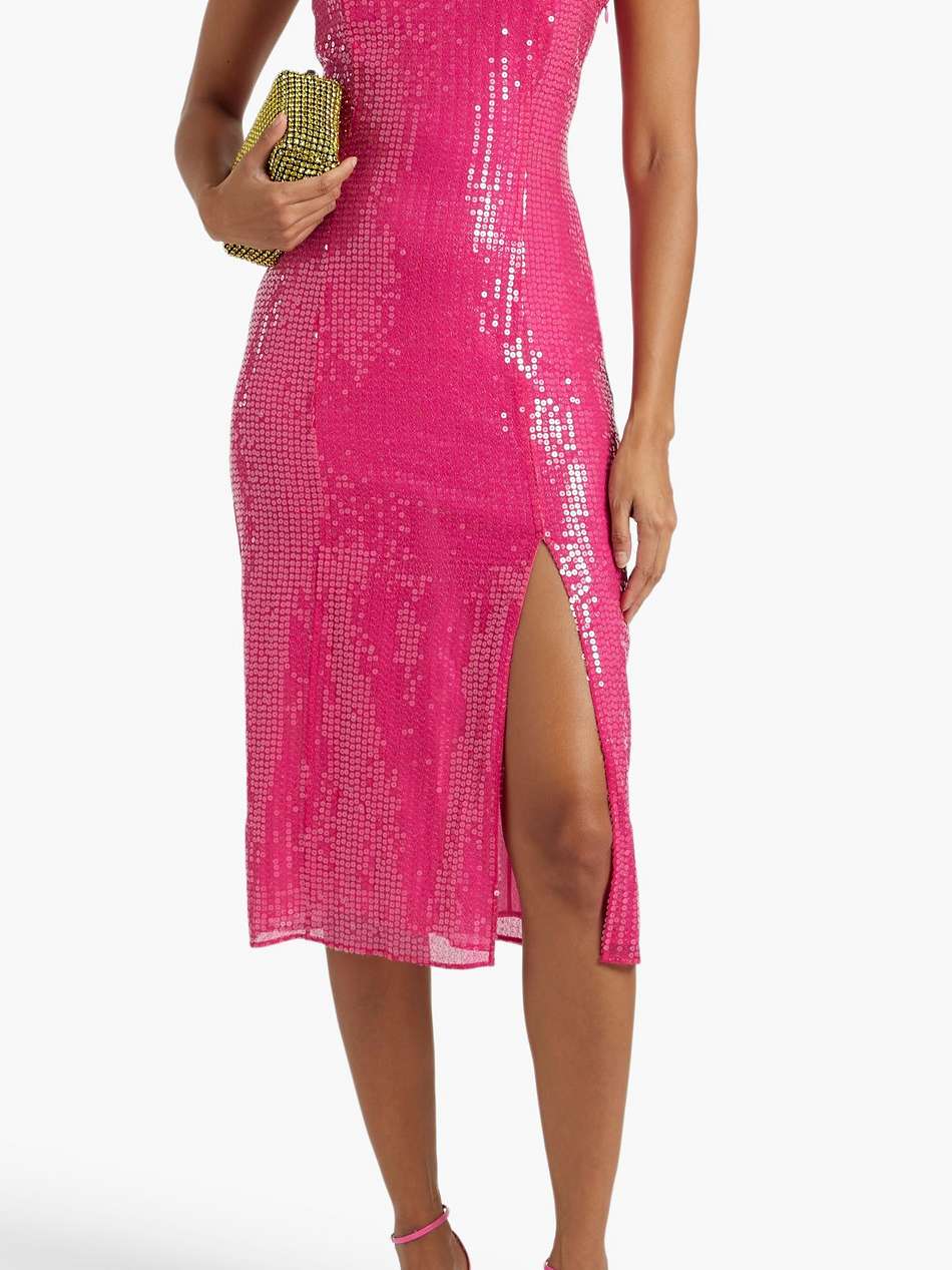 sequined silk dress