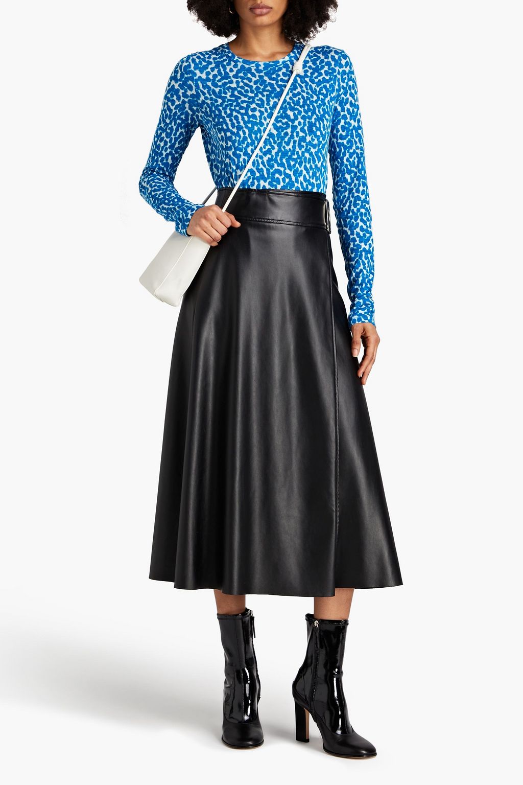 PROENZA SCHOULER 레오파드 프린트 코튼 저지 티셔츠