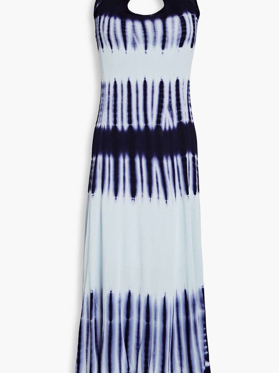 tie-dyed knitted midi dress