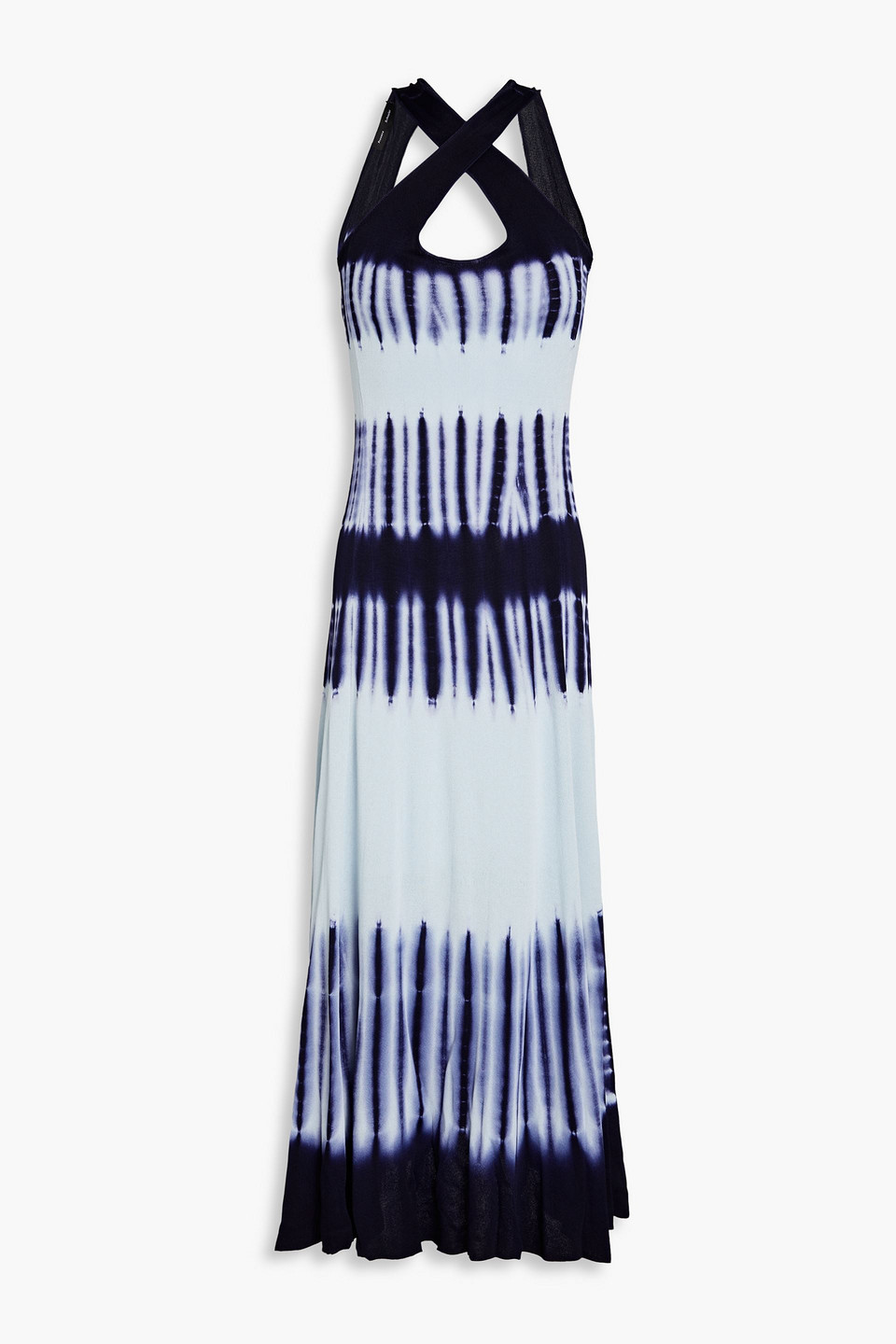 Proenza Schouler Tie-dyed Stretch-knit Maxi Dress In Indigo