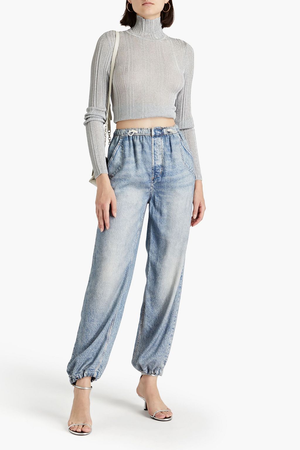 RAG & BONE Denim-effect Tencel-twill tapered pants