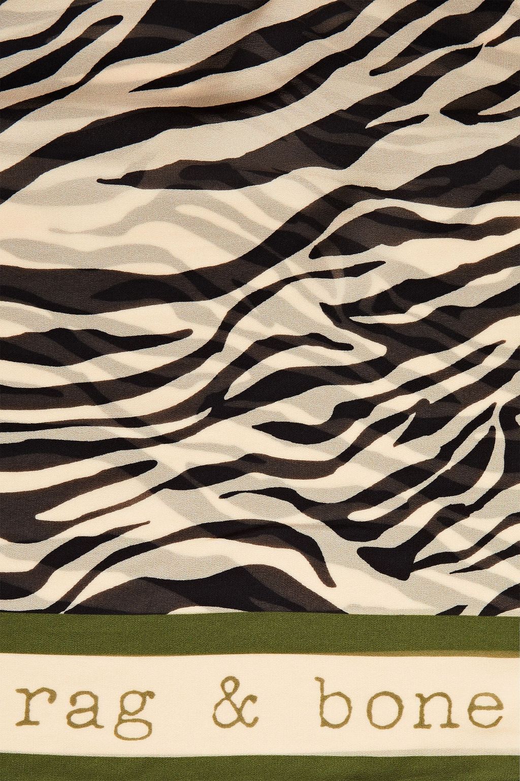 RAG & BONE Pareo aus Georgette mit Zebraprint