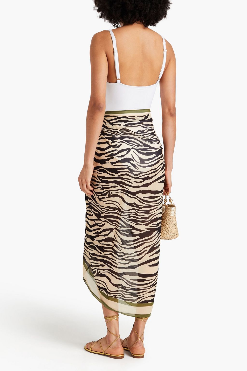 RAG & BONE Pareo aus Georgette mit Zebraprint
