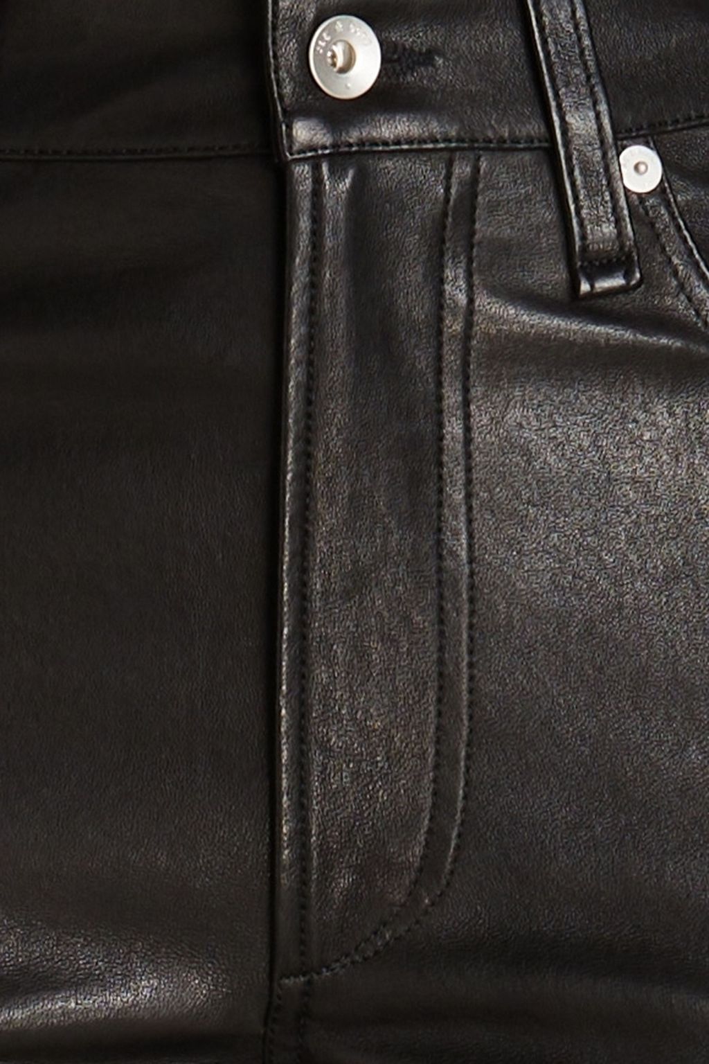 RAG & BONE 가죽 크롭 테이퍼드 팬츠