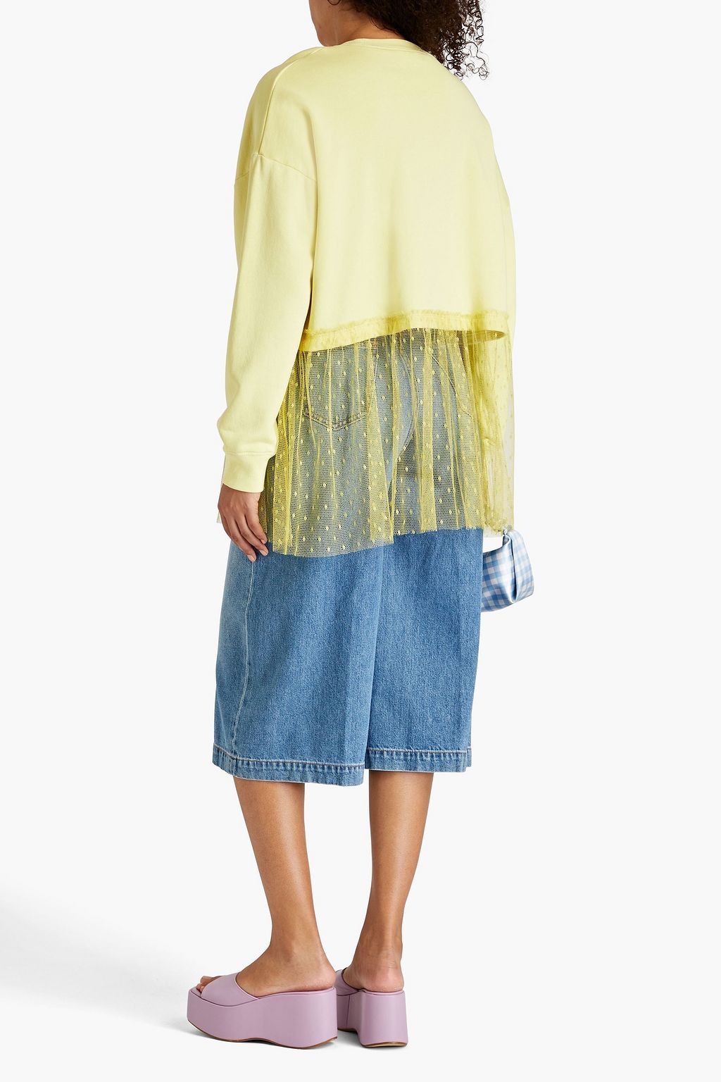 REDVALENTINO Printed French cotton-terry sweatshirt