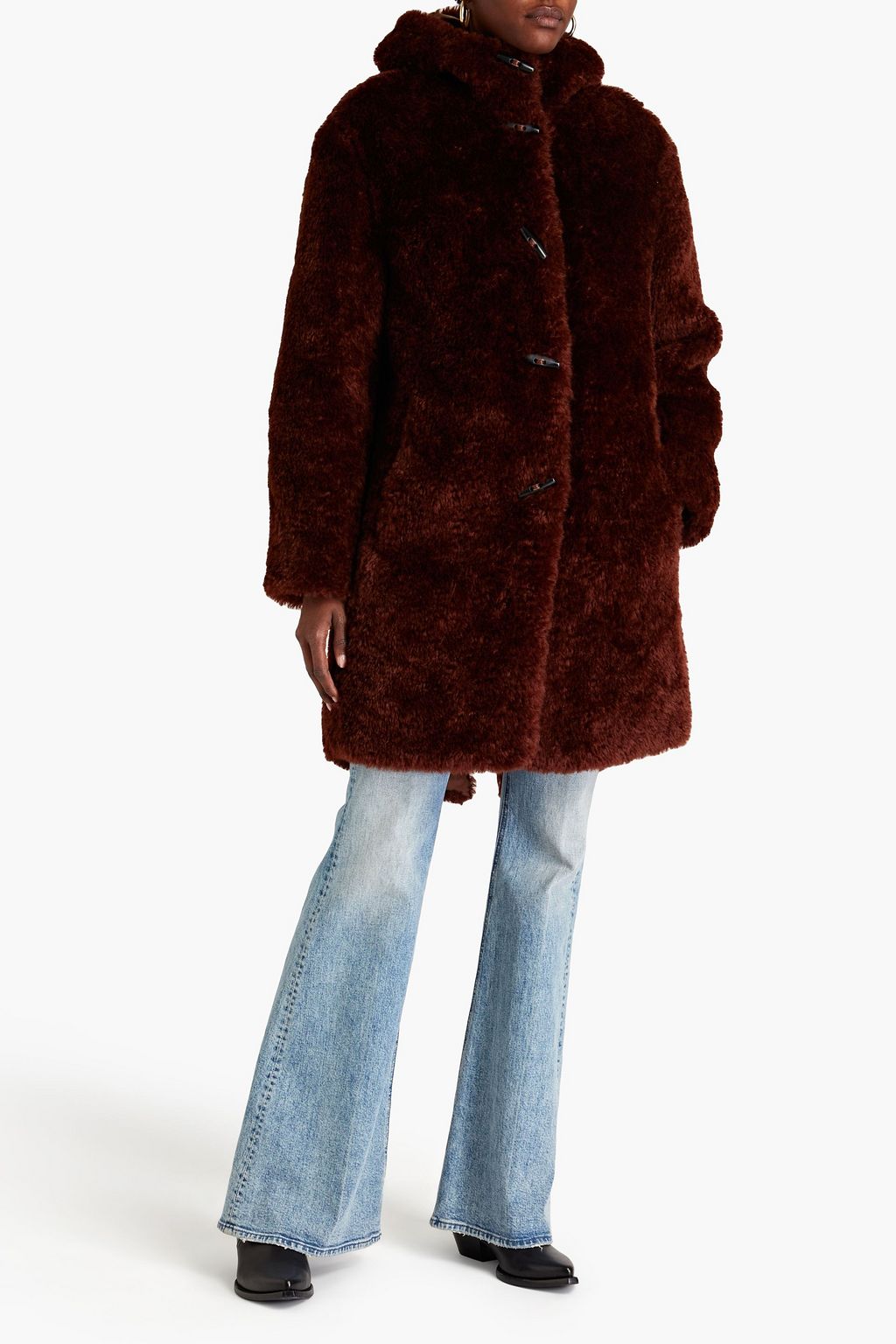 RAG & BONE Faux shearling hooded coat