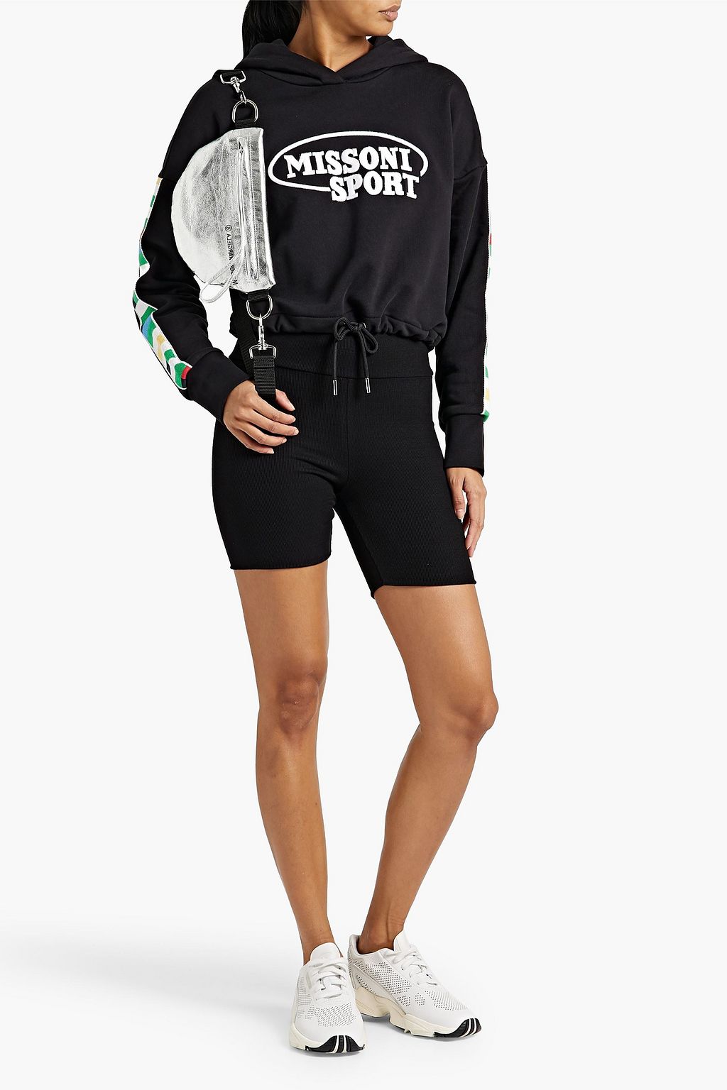 MISSONI Embroidered French cotton-terry hoodie