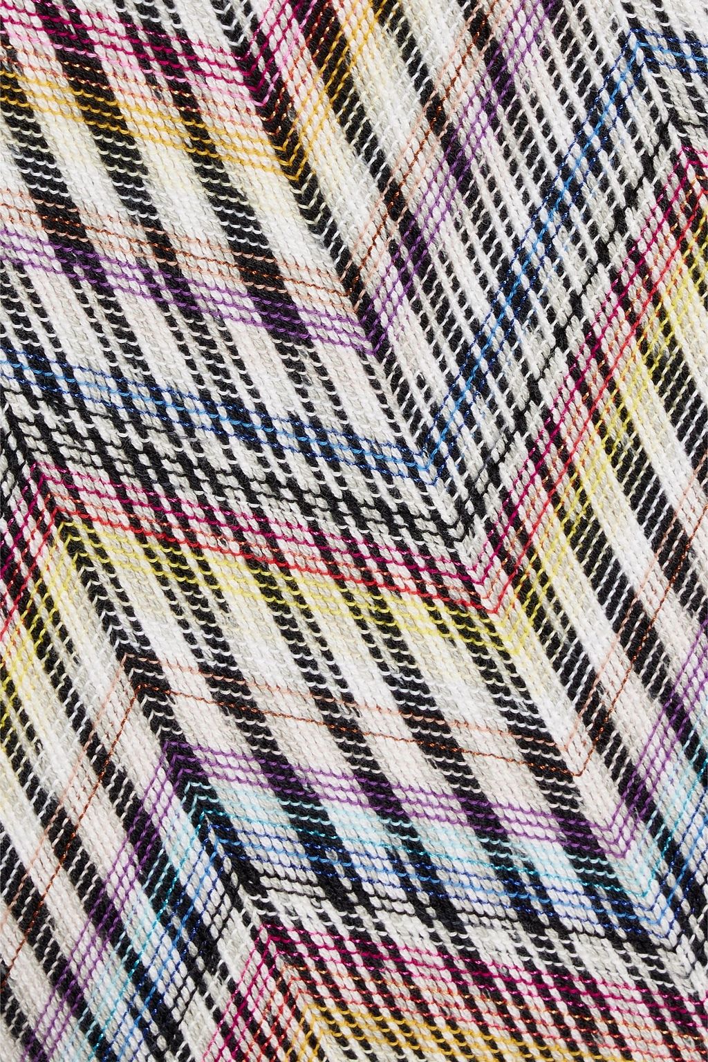 MISSONI تنورة مصنوعة من مزيج من القطن بحبكة كروشيه مزينة بكشاكش
