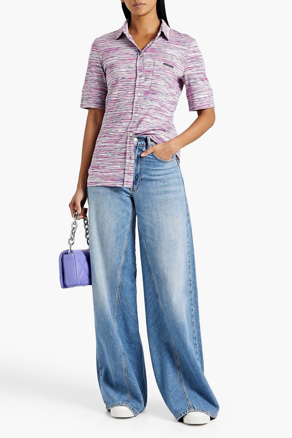 MISSONI Space-dyed cotton-jersey shirt