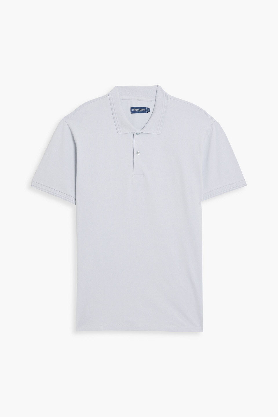 Frescobol Carioca Dias Stretch Cotton And Lyocell-blend Piqué Polo Shirt In Lilac