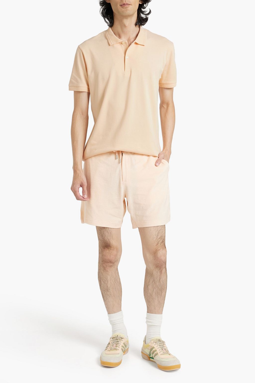 FRESCOBOL CARIOCA Dias stretch-cotton and Lyocell-blend piqué polo shirt