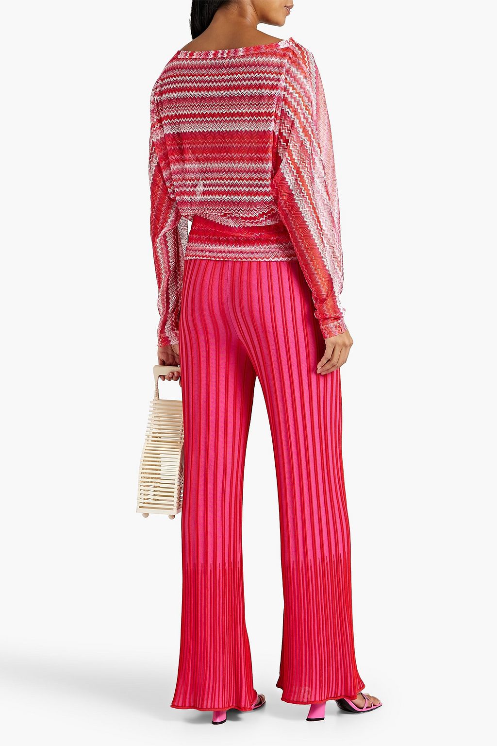MISSONI Striped crochet-knit top