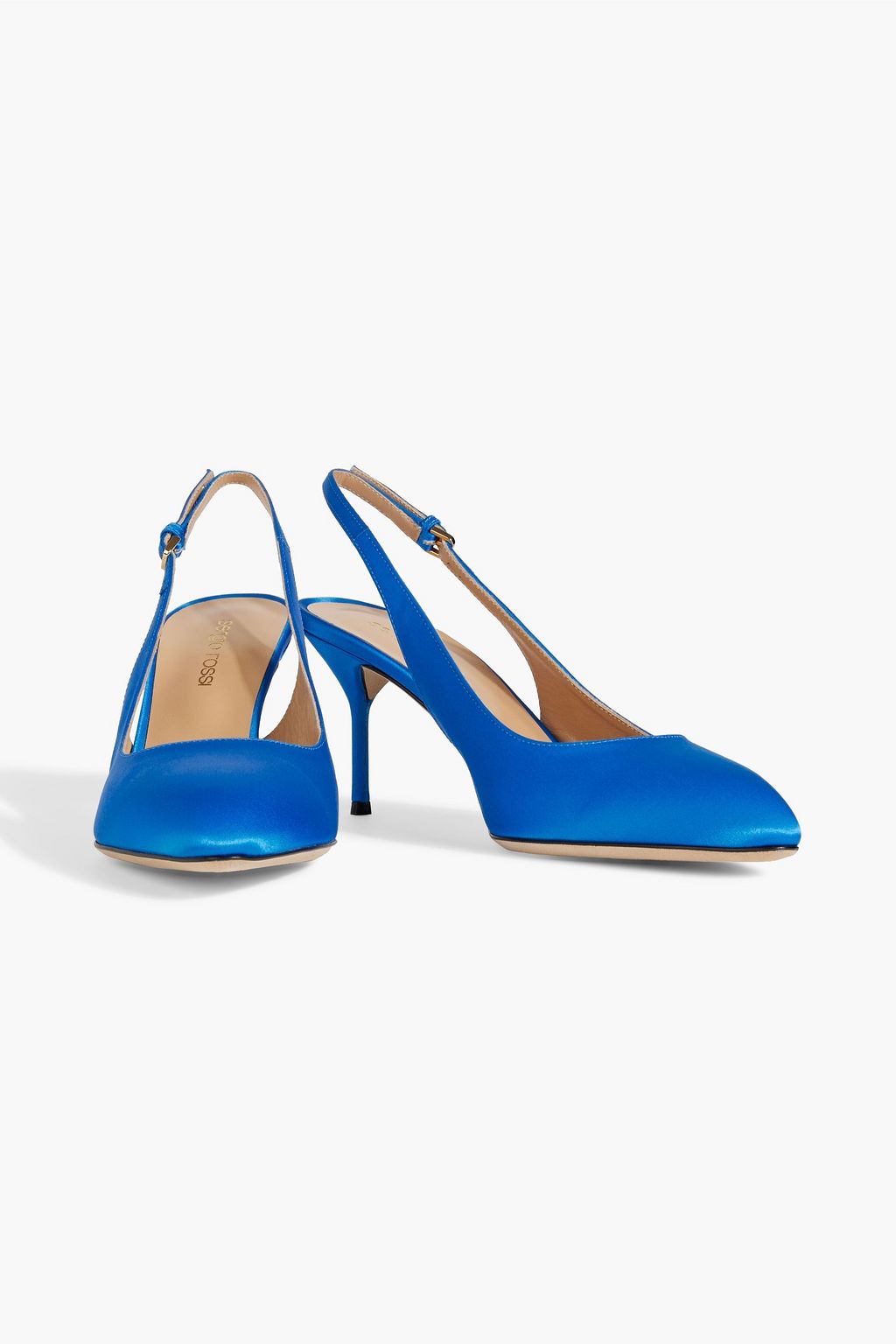 SERGIO ROSSI Chichi satin slingback pumps