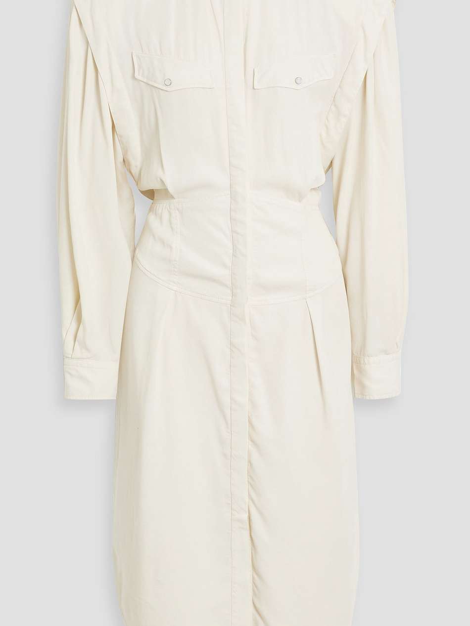 naveen lyocell-twill midi shirt dress
