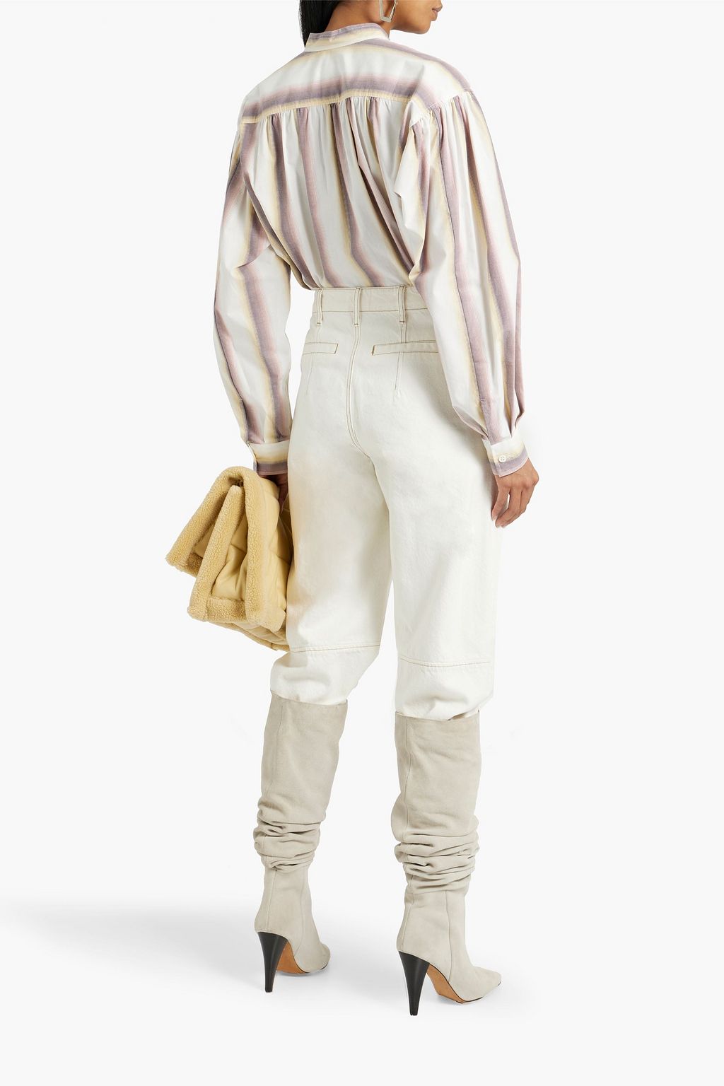 MARANT ÉTOILE Jamet striped cotton-poplin top