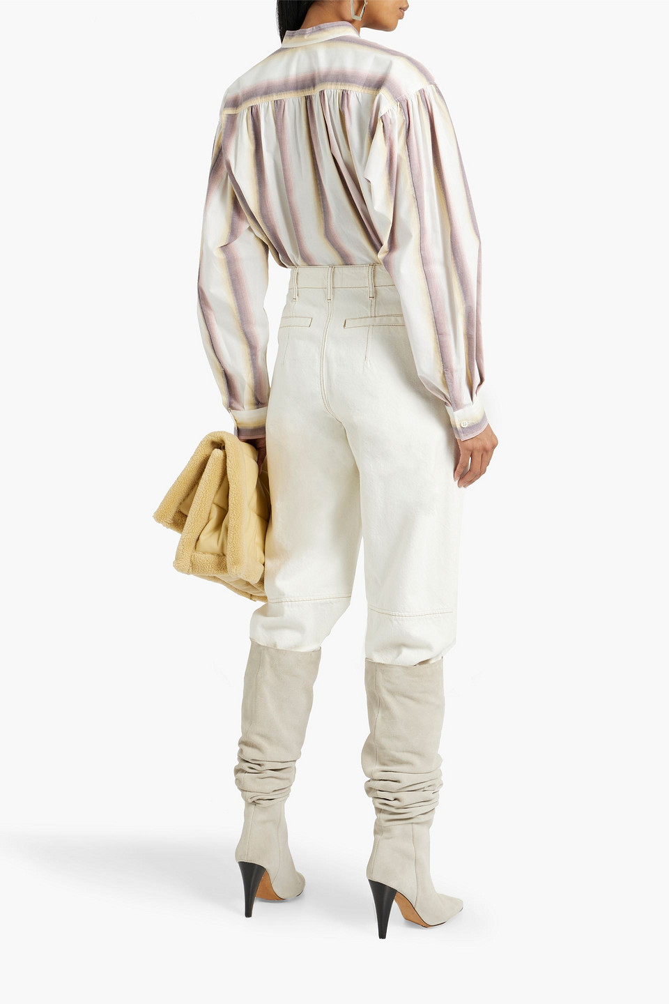 ISABEL MARANT ÉTOILE JAMET STRIPED COTTON-POPLIN TOP