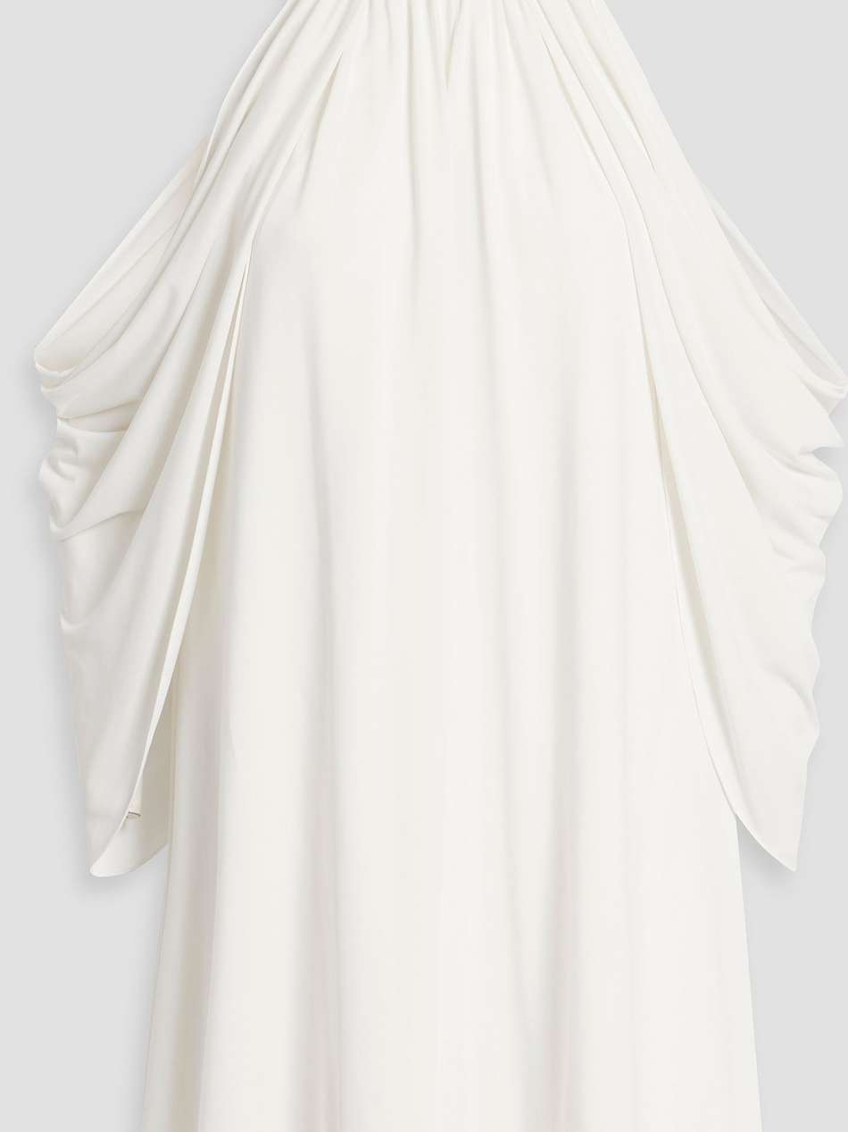 elsie cold-shoulder stretch-jersey mini dress