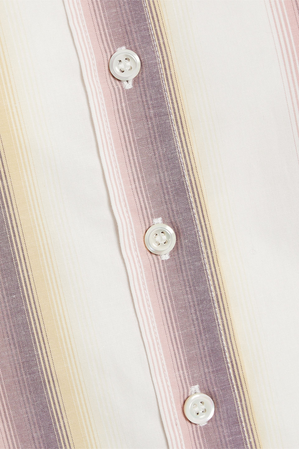 Isabel Marant Étoile Jancis Ruffled Striped Cotton Shirt In Lilac