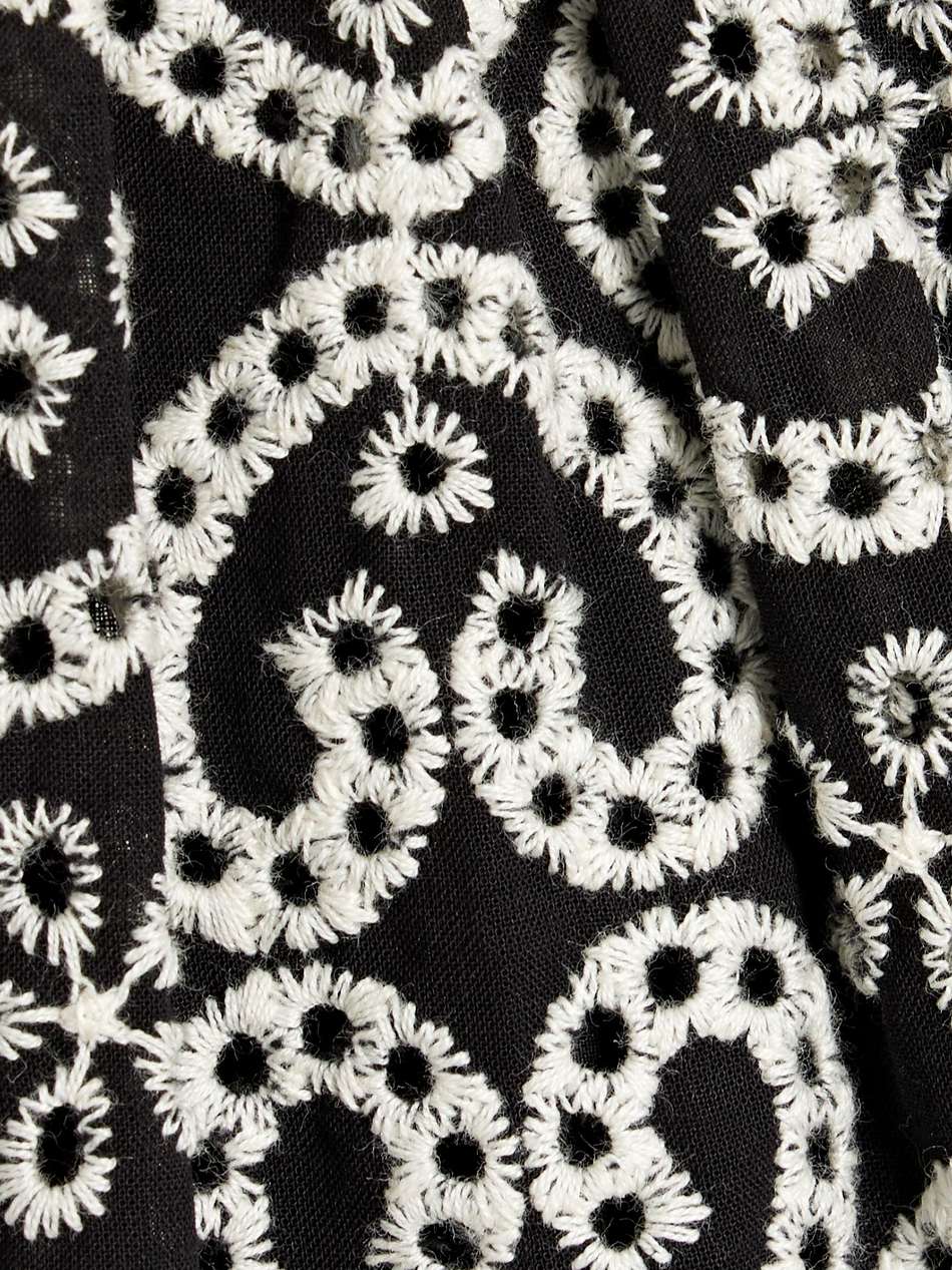 broderie anglaise cotton midi dress