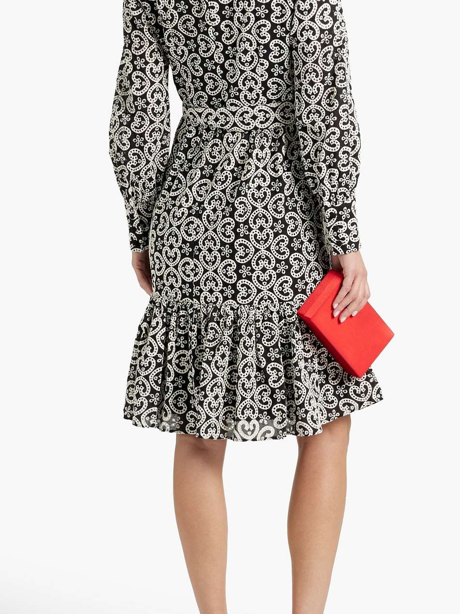 broderie anglaise cotton midi dress