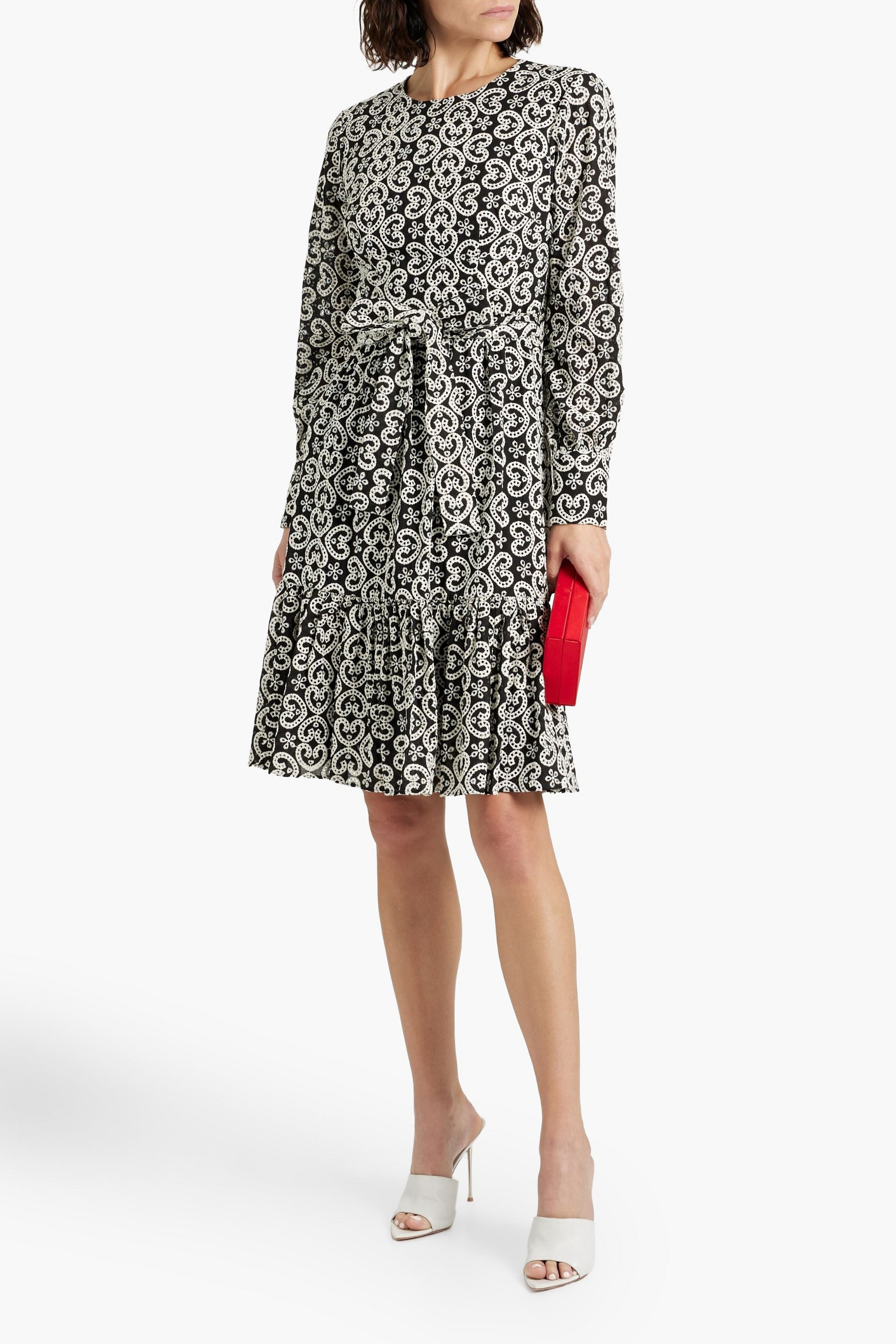 MIKAEL AGHAL Broderie anglaise cotton midi dress